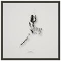 Luzon elevation relief print in a black frame