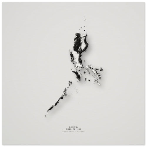 Luzon elevation relief print, unframed